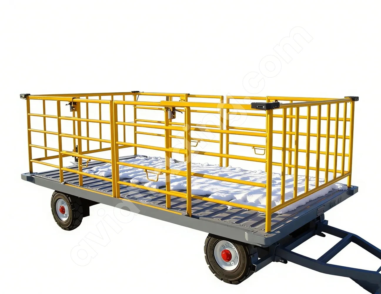 HFSH2-4-2 Compact Four-Rail Airport Luggage Trailer | Airport GSE Equipment