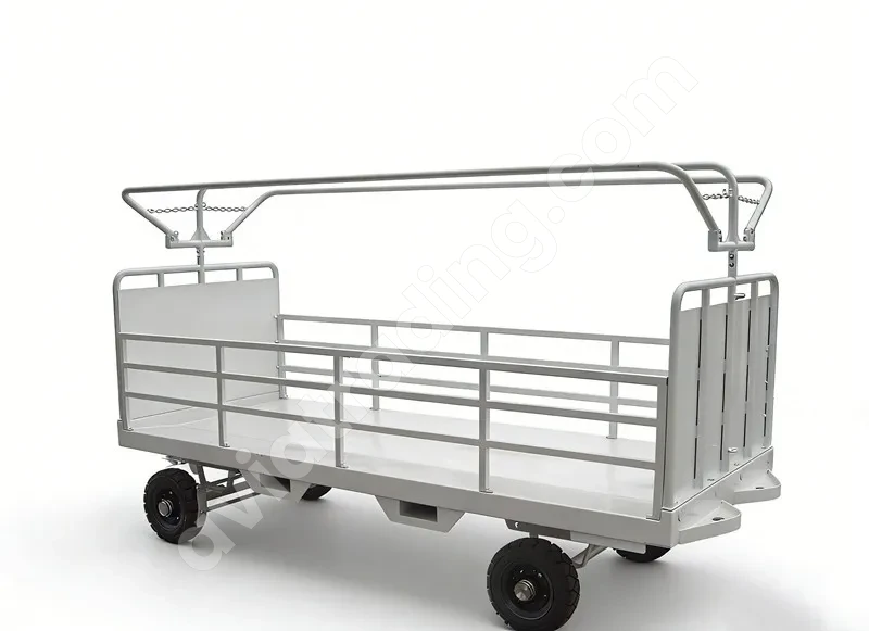 HFSH2-4-12 Heavy-Duty Four-Rail Airport Luggage Trailer | Airport Ground Support Equipment (GSE)