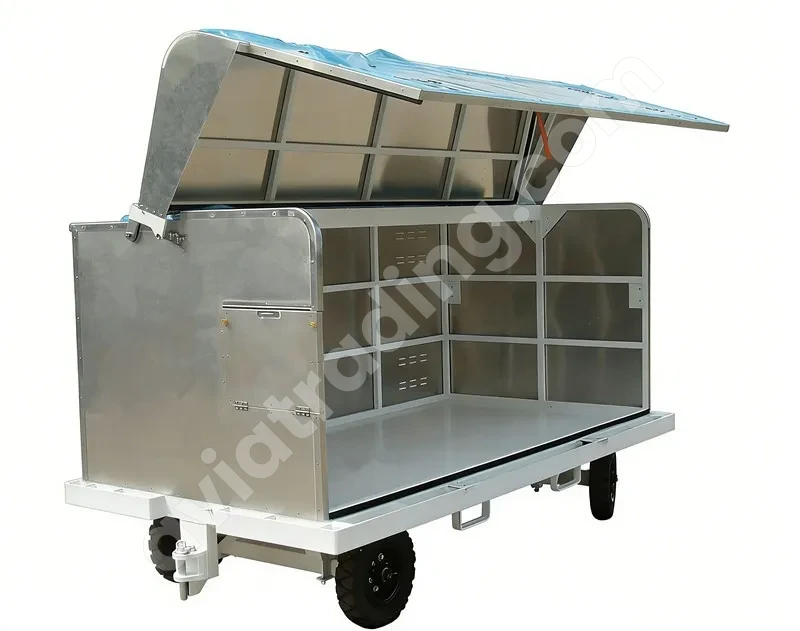 HFYP2-6 Large Side-Loading Enclosed Airport Baggage Trailer