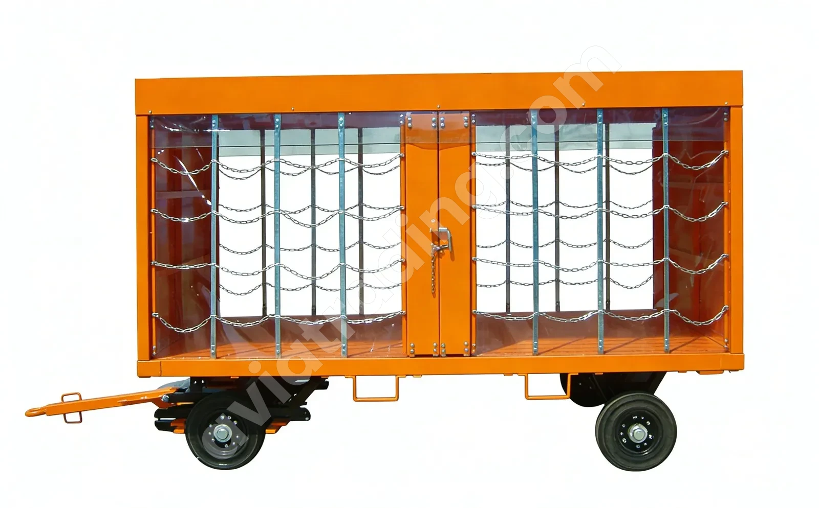 HFYP2-11 Airport Luggage Trailer with Canopy | 3000×1500mm Baggage Trailer for Ground Handling