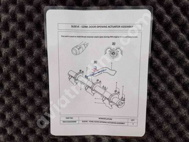 Corset securite verin relevage capot reverse A310 PW