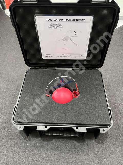 Tool-slat control lever locking