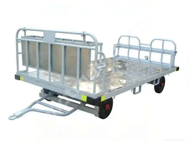 HFSH1-2-2 Airport Baggage Trailer | Two-Rail GSE Luggage Trailer