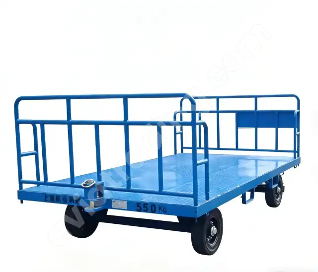 HFSH1-2-4 Airport Baggage Trailer | Two-Rail Airport Trailer for Ground Support Equipment