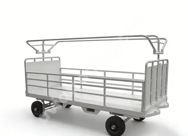 HFSH2-4-12 Heavy-Duty Four-Rail Airport Luggage Trailer | Airport Ground Support Equipment (GSE)